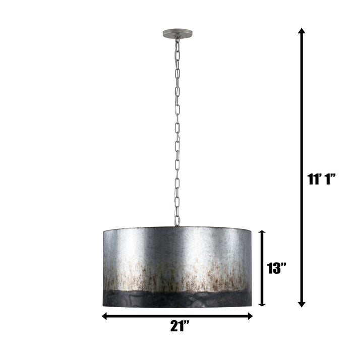 Varaluz - 323P04OG - Four Light Pendant - Cannery - Ombre Galvanized