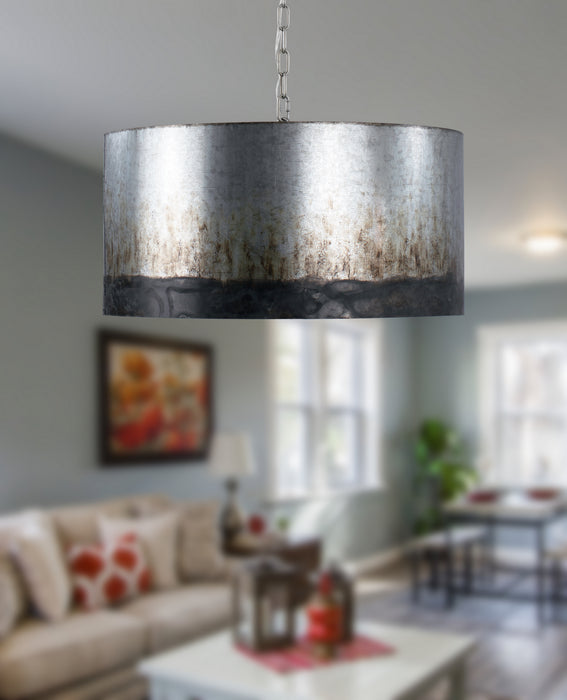 Varaluz - 323P04OG - Four Light Pendant - Cannery - Ombre Galvanized