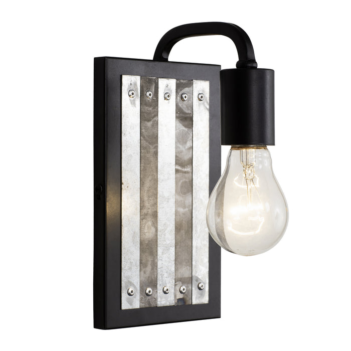 Varaluz - 336W01BL - One Light Wall Sconce - Abbey Rose - Black/Galvanized