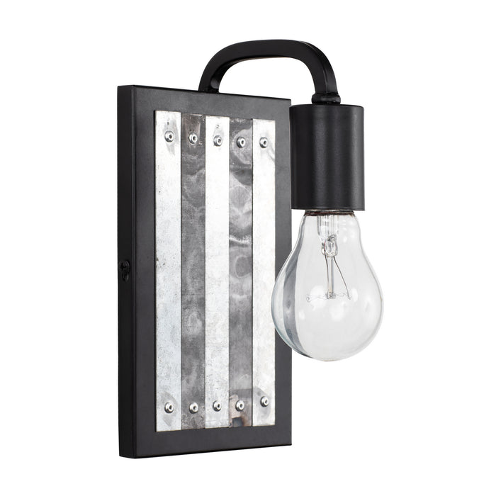 Varaluz - 336W01BL - One Light Wall Sconce - Abbey Rose - Black/Galvanized