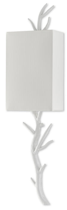 Currey and Company - 5000-0149 - One Light Wall Sconce - Baneberry - Gesso White