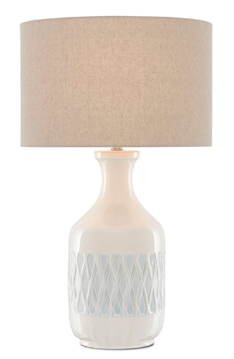 Currey and Company - 6000-0516 - One Light Table Lamp - Samba - White/Sky Blue