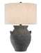 Currey and Company - 6000-0537 - One Light Table Lamp - Anza - Black Ash/Satin Black