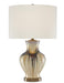 Currey and Company - 6000-0580 - One Light Table Lamp - Muscadine - Cream/Brown/Antique Brass