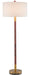 Currey and Company - 8000-0081 - One Light Floor Lamp - Bravo - Mahogany/Antique Brass