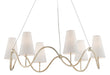 Currey and Company - 9000-0526 - Six Light Chandelier - Kadir - Silver Granello