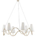 Currey and Company - 9000-0526 - Six Light Chandelier - Kadir - Silver Granello