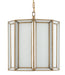 Currey and Company - 9000-0574 - One Light Pendant - Daze - Antique Brass/White