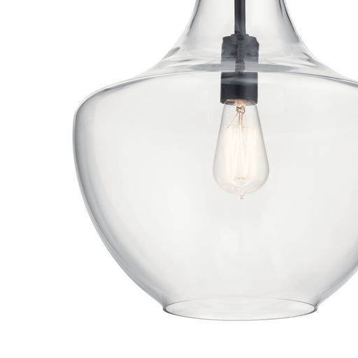 Kichler - 42046BK - One Light Pendant - Everly - Black