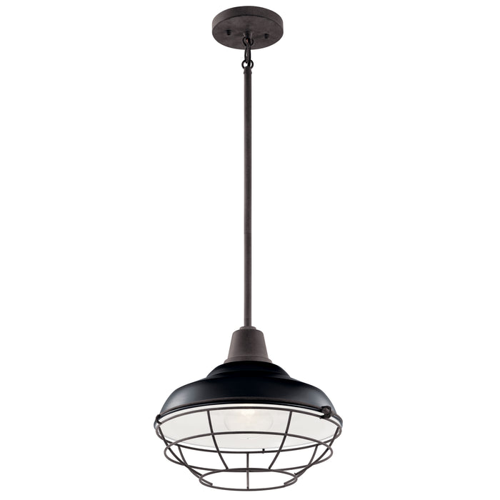 Kichler - 49992BK - One Light Outdoor Pendant/Semi Flush Mount - Pier - Black