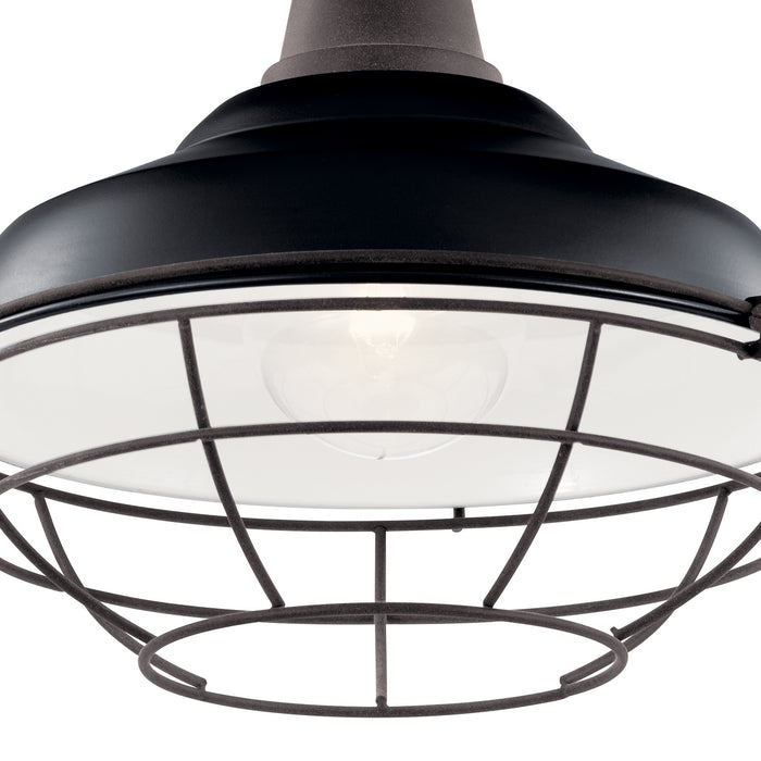 Kichler - 49992BK - One Light Outdoor Pendant/Semi Flush Mount - Pier - Black