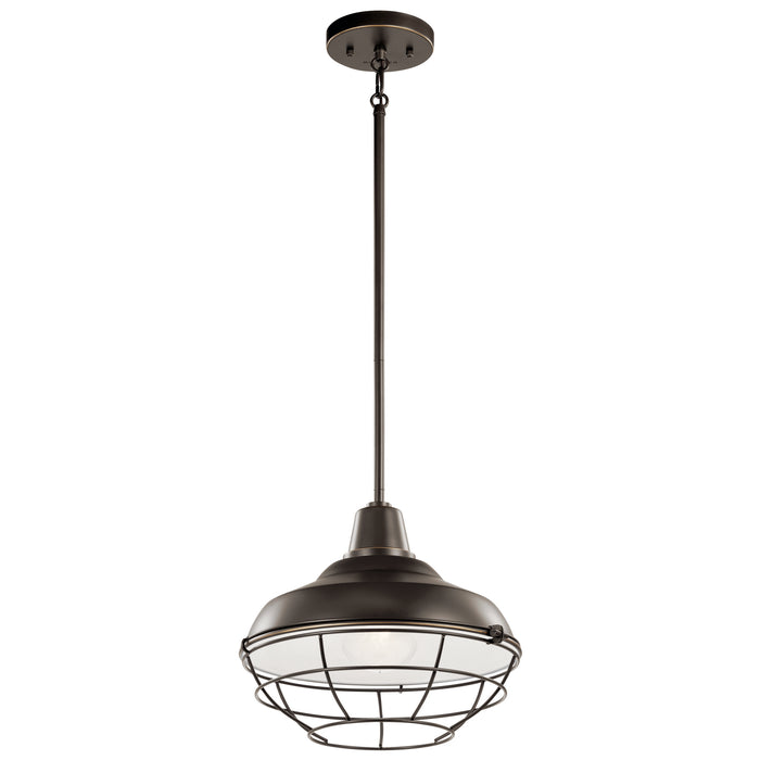 Kichler - 49992OZ - One Light Outdoor Pendant/Semi Flush Mount - Pier - Olde Bronze