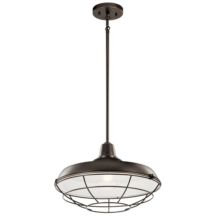 Kichler - 49993OZ - One Light Outdoor Pendant/Semi Flush Mount - Pier - Olde Bronze