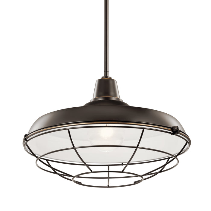 Kichler - 49993OZ - One Light Outdoor Pendant/Semi Flush Mount - Pier - Olde Bronze