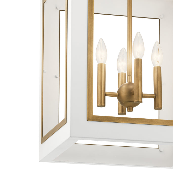 Kichler - 52029WHNBR - Four Light Foyer Pendant - Vath - White