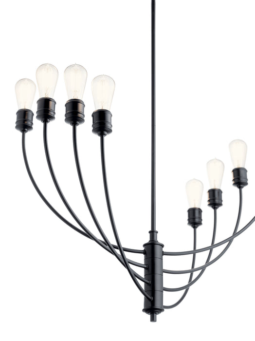 Kichler - 52255BK - Eight Light Chandelier - Hatton - Black