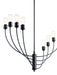 Kichler - 52255BK - Eight Light Chandelier - Hatton - Black