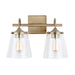 Capital Lighting - 139122AD-496 - Two Light Vanity - Jayne - Aged Brass