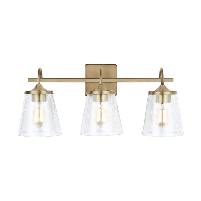 Capital Lighting - 139132AD-496 - Three Light Vanity - Jayne - Aged Brass