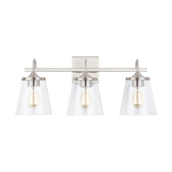 Capital Lighting - 139132BN-496 - Three Light Vanity - Jayne - Brushed Nickel