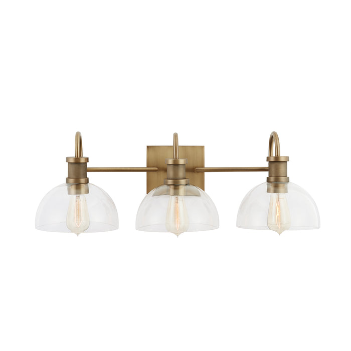 Capital Lighting - 139133AD-497 - Three Light Vanity - Cassidy - Aged Brass