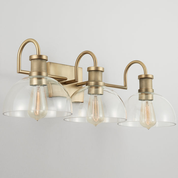 Capital Lighting - 139133AD-497 - Three Light Vanity - Cassidy - Aged Brass