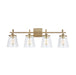 Capital Lighting - 139142AD-496 - Four Light Vanity - Jayne - Aged Brass