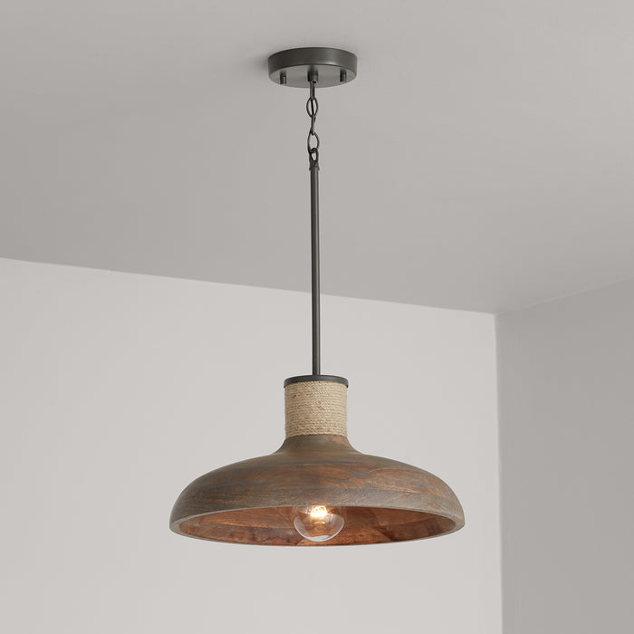 Capital Lighting - 340312YG - One Light Pendant - Jacob - Grey Wash and Grey Iron