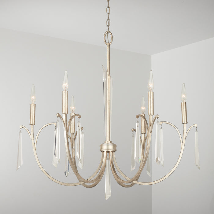 Capital Lighting - 437061WG - Six Light Chandelier - Gwyneth - Winter Gold