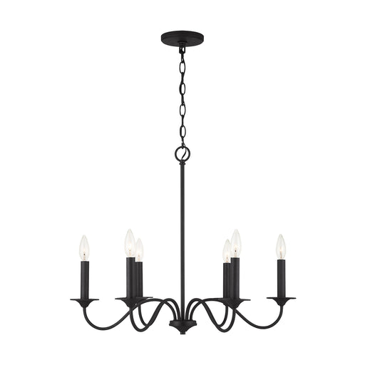 Capital Lighting - 437261BI - Six Light Chandelier - Vincent - Black Iron