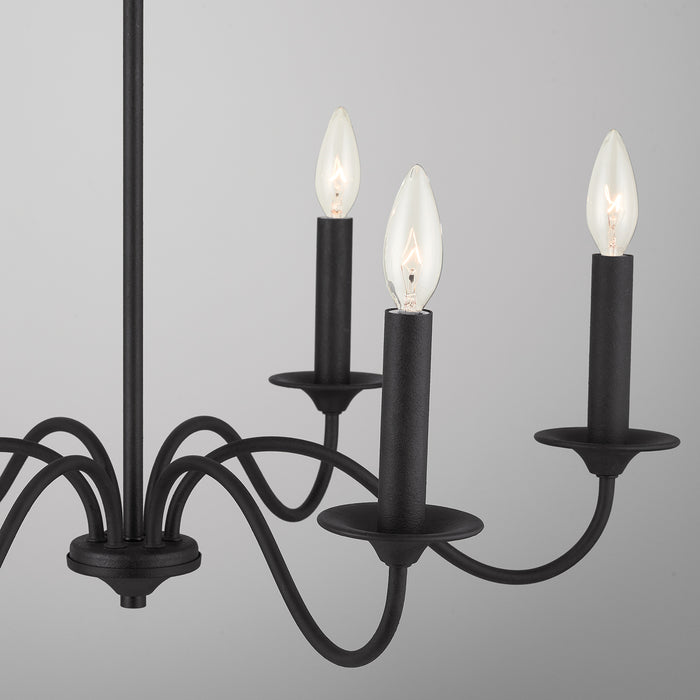 Capital Lighting - 437261BI - Six Light Chandelier - Vincent - Black Iron