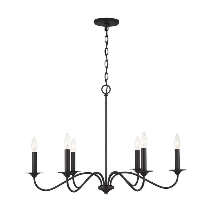 Capital Lighting - 437262BI - Six Light Chandelier - Vincent - Black Iron