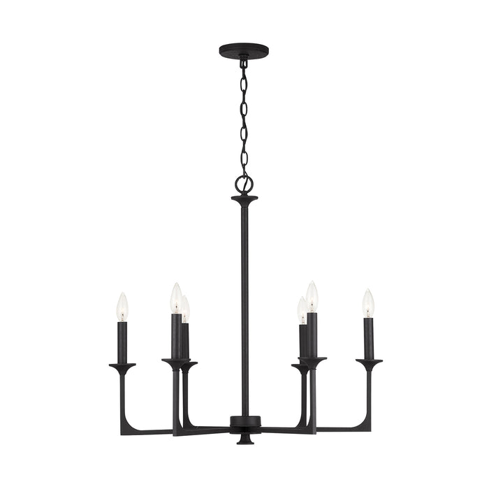 Capital Lighting - 437361BI - Six Light Chandelier - Clint - Black Iron