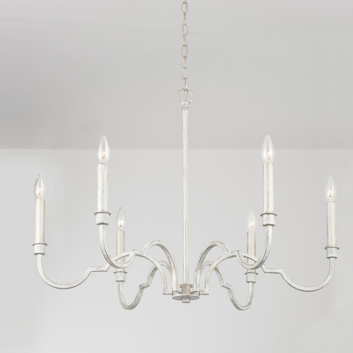 Capital Lighting - 438561WW - Six Light Chandelier - Demi - Winter White