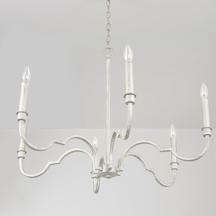 Capital Lighting - 438561WW - Six Light Chandelier - Demi - Winter White