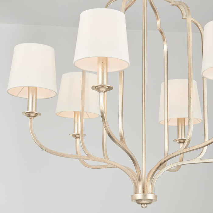 Capital Lighting - 438761WG-698 - Six Light Chandelier - Ophelia - Winter Gold