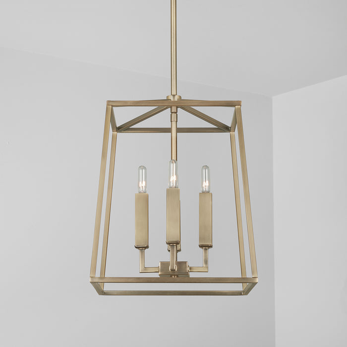 Capital Lighting - 537641AD - Four Light Foyer Pendant - Thea - Aged Brass