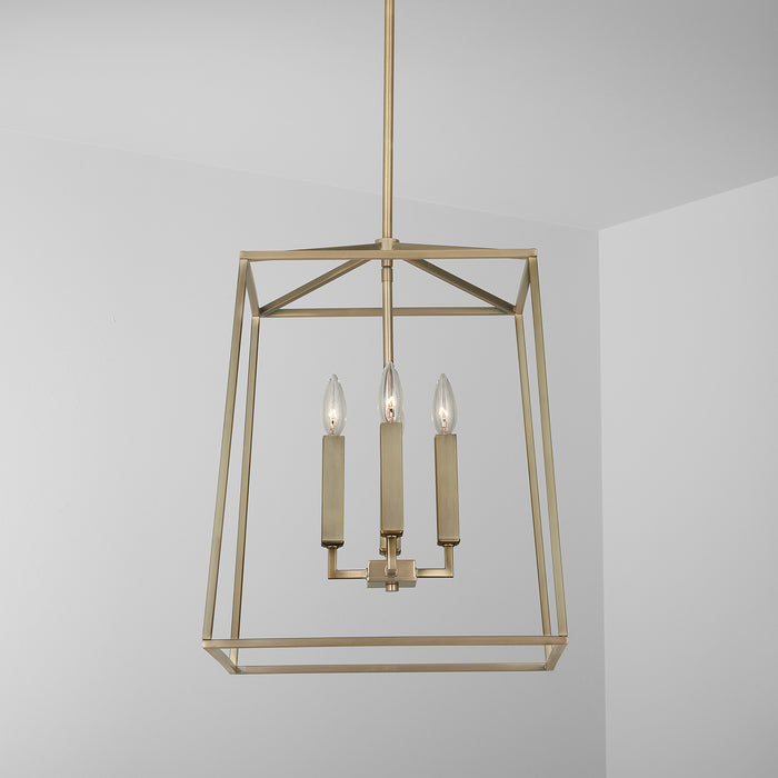 Capital Lighting - 537642AD - Four Light Foyer Pendant - Thea - Aged Brass