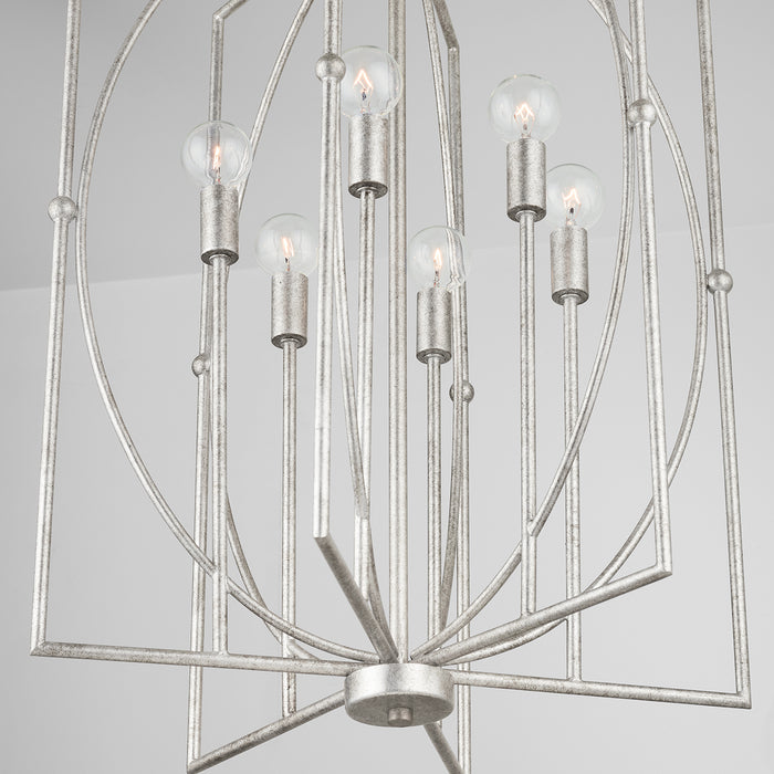 Capital Lighting - 537961AS - Six Light Foyer Pendant - Oran - Antique Silver