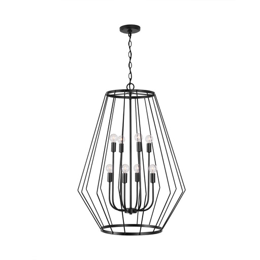 Capital Lighting - 538881MB - Eight Light Foyer Pendant - Corey - Matte Black