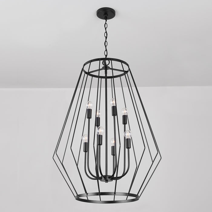 Capital Lighting - 538881MB - Eight Light Foyer Pendant - Corey - Matte Black