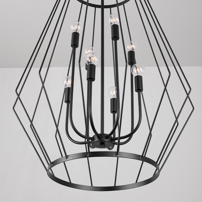 Capital Lighting - 538881MB - Eight Light Foyer Pendant - Corey - Matte Black