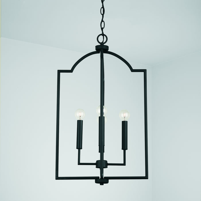 Capital Lighting - 539341MB - Four Light Foyer Pendant - Carter - Matte Black