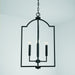 Capital Lighting - 539341MB - Four Light Foyer Pendant - Carter - Matte Black