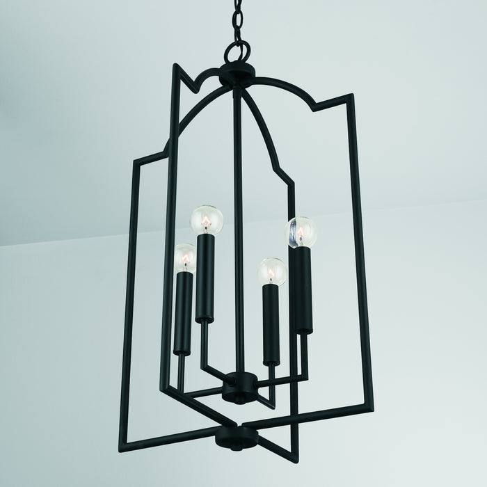 Capital Lighting - 539341MB - Four Light Foyer Pendant - Carter - Matte Black