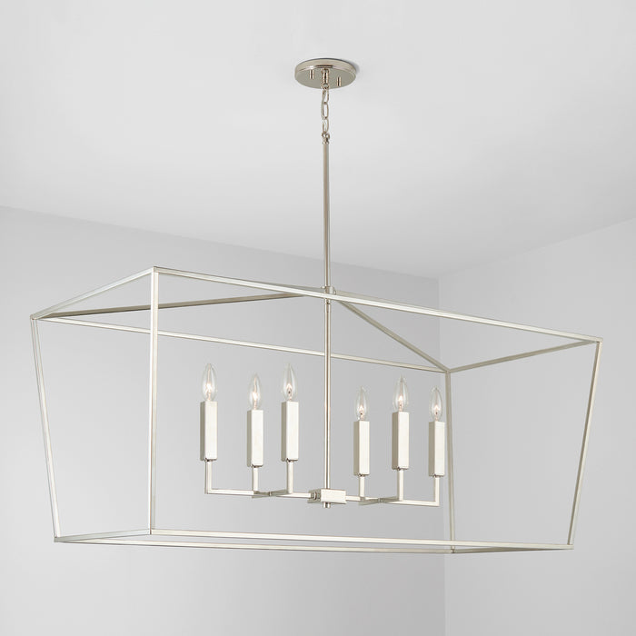 Capital Lighting - 837661PN - Six Light Island Pendant - Thea - Polished Nickel