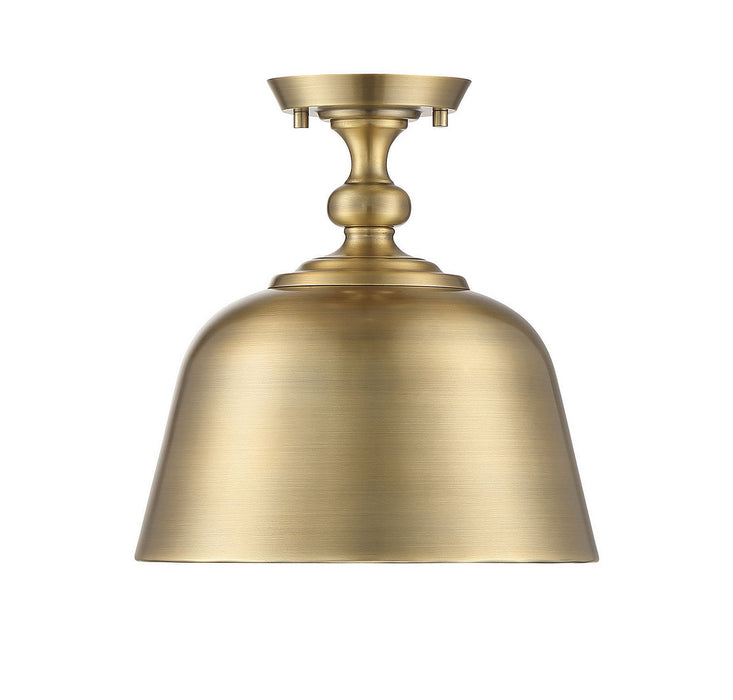 Savoy House - 6-3750-1-322 - One Light Semi-Flush Mount - Berg - Warm Brass