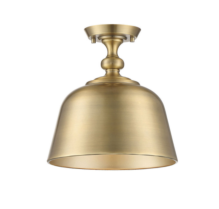 Savoy House - 6-3750-1-322 - One Light Semi-Flush Mount - Berg - Warm Brass