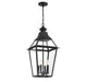 Savoy House - 5-723-153 - Four Light Outdoor Pendant - Jackson - Black with Gold Highlights