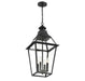 Savoy House - 5-723-153 - Four Light Outdoor Pendant - Jackson - Black with Gold Highlights